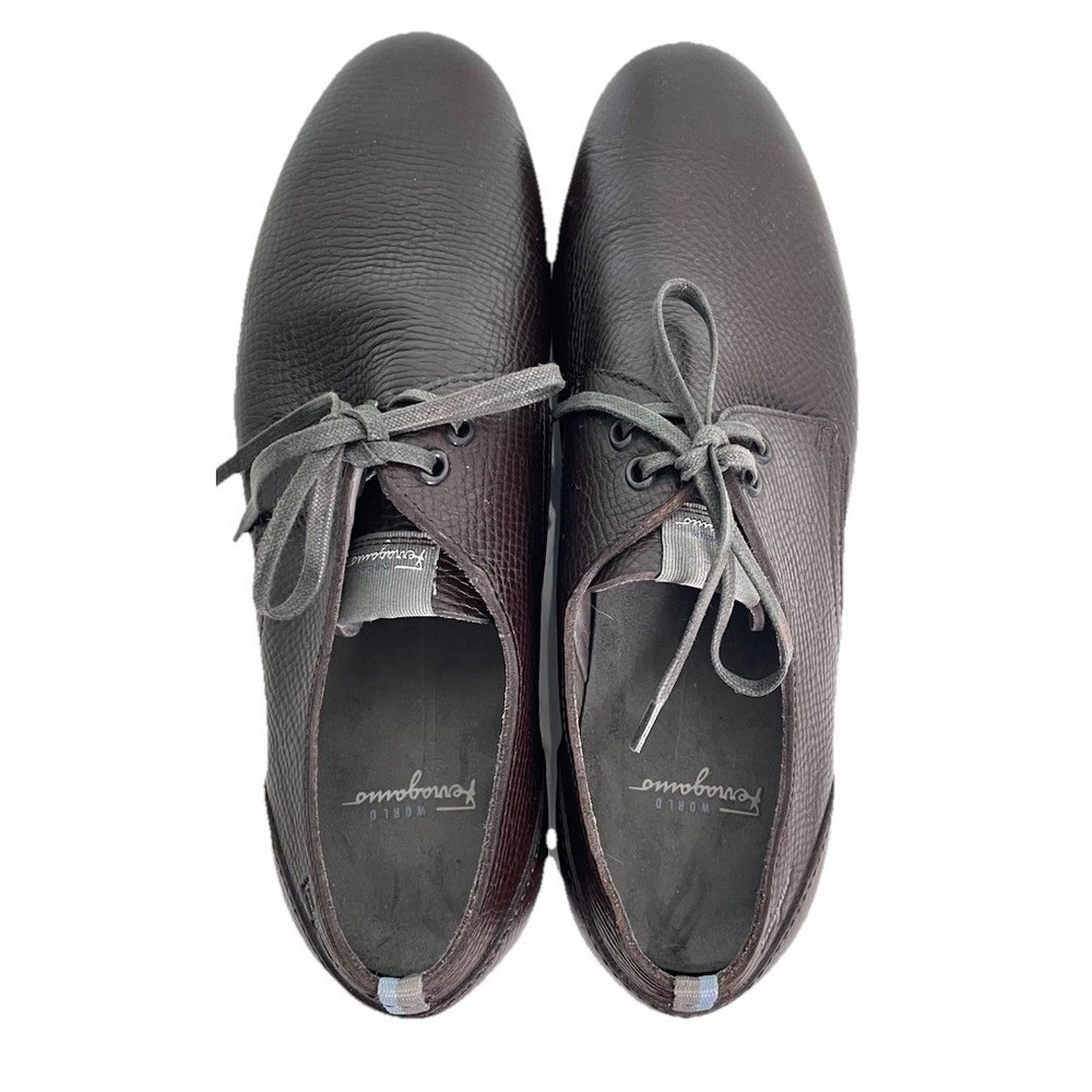 Salvator Ferragamo World Brown Soft Soled Casual Lace up Shoes Size 8.5 D/E - Picture 3 of 6